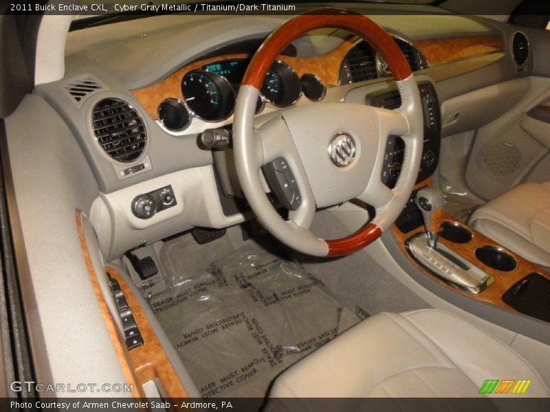 Cyber Gray Metallic / Titanium/Dark Titanium 2011 Buick Enclave CXL