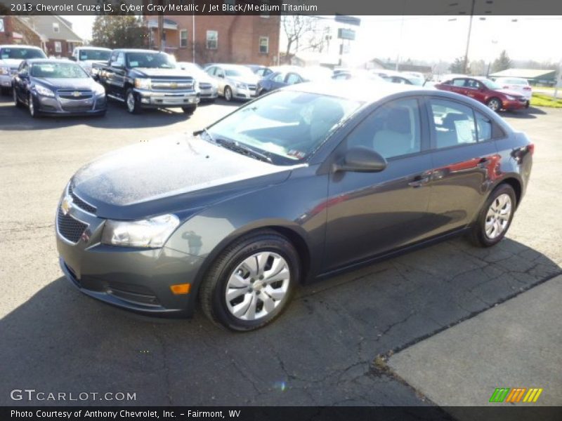 Cyber Gray Metallic / Jet Black/Medium Titanium 2013 Chevrolet Cruze LS