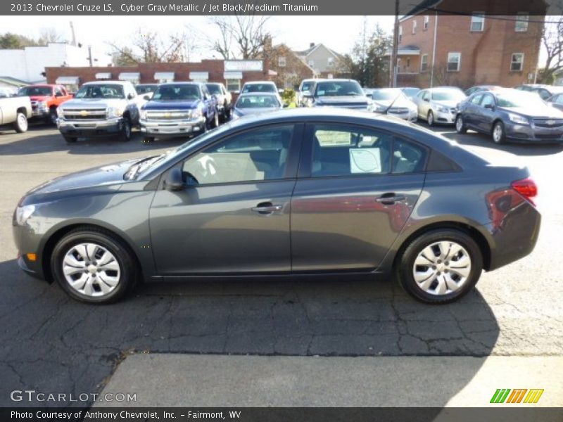 Cyber Gray Metallic / Jet Black/Medium Titanium 2013 Chevrolet Cruze LS