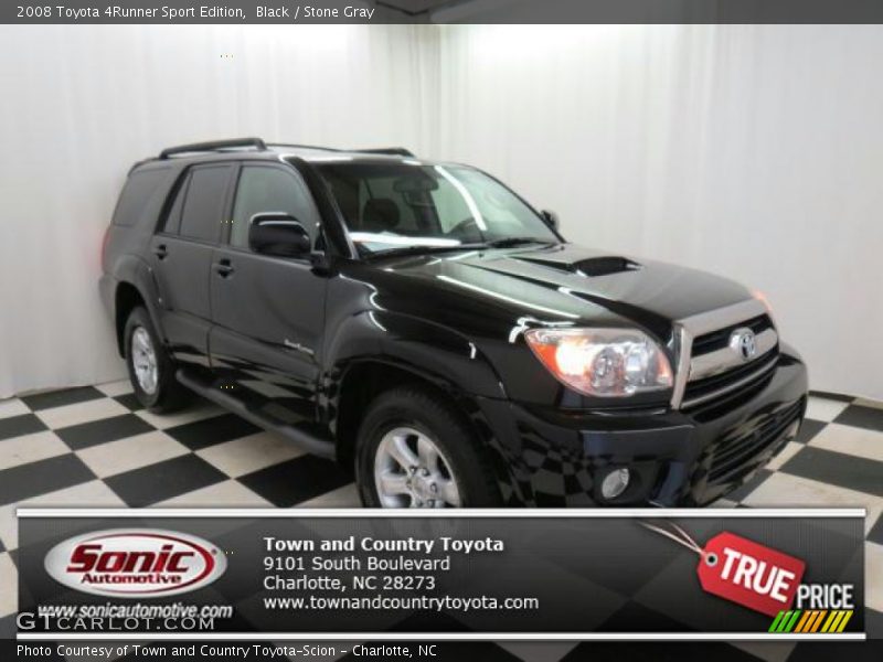 Black / Stone Gray 2008 Toyota 4Runner Sport Edition