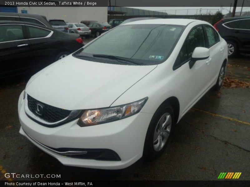 Taffeta White / Beige 2013 Honda Civic LX Sedan