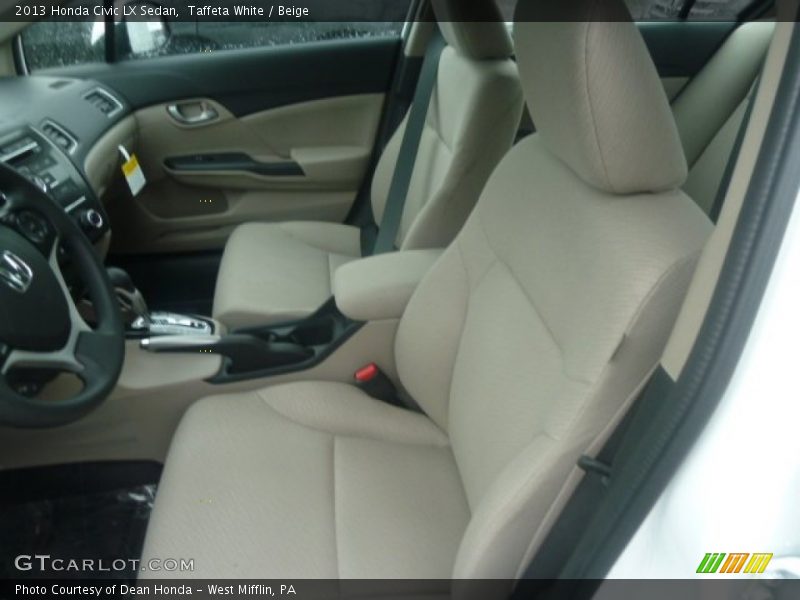 Taffeta White / Beige 2013 Honda Civic LX Sedan