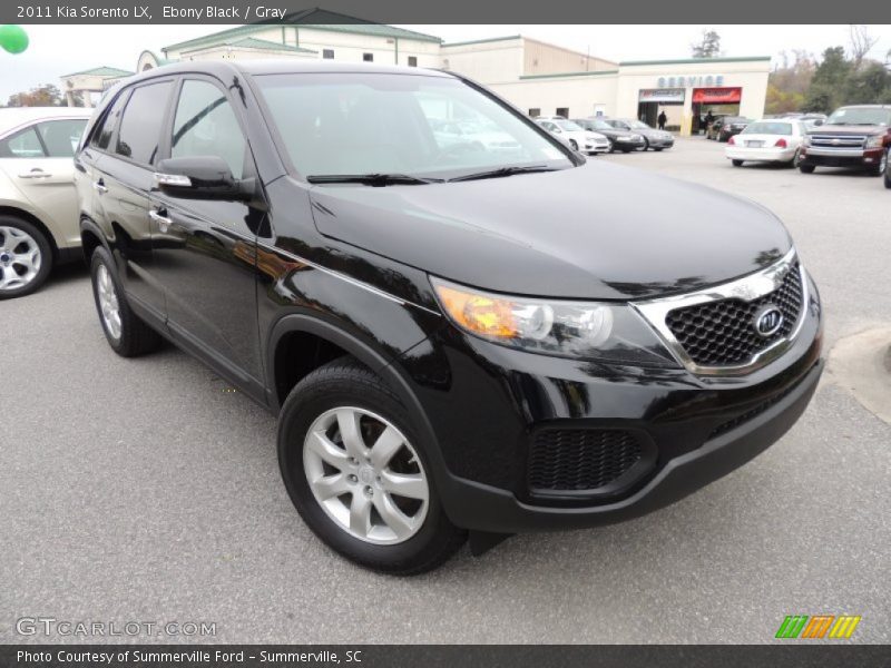 Ebony Black / Gray 2011 Kia Sorento LX