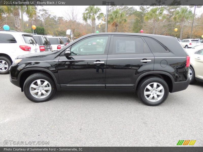 Ebony Black / Gray 2011 Kia Sorento LX