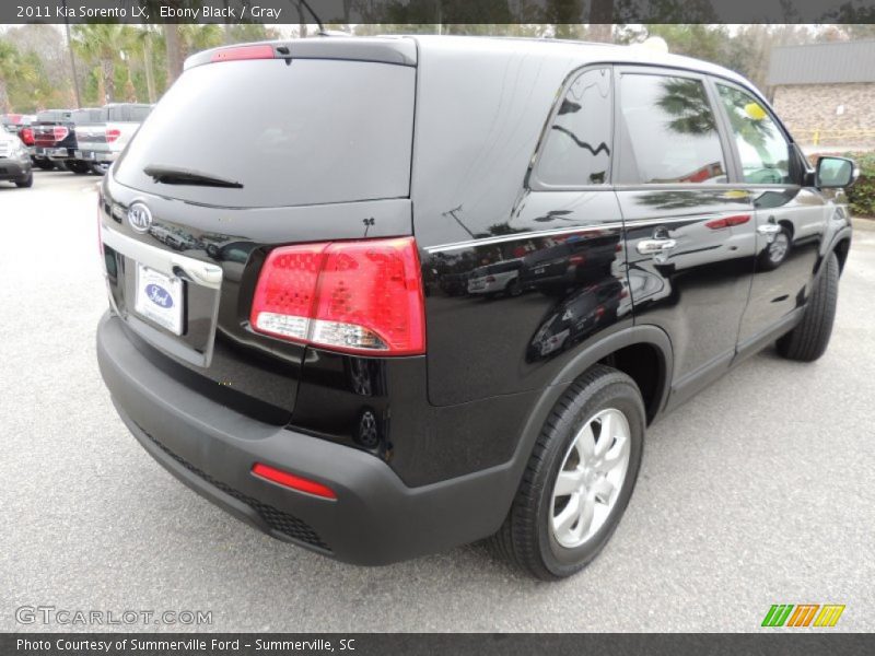 Ebony Black / Gray 2011 Kia Sorento LX