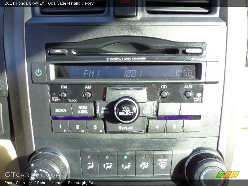 Opal Sage Metallic / Ivory 2011 Honda CR-V EX
