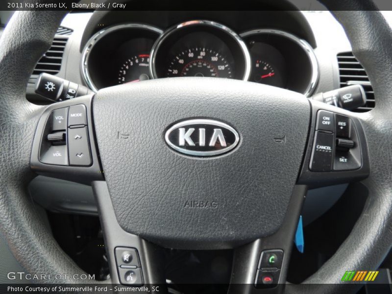 Ebony Black / Gray 2011 Kia Sorento LX