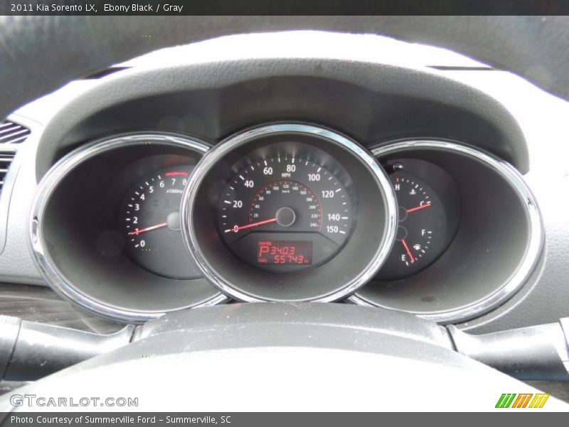 Ebony Black / Gray 2011 Kia Sorento LX