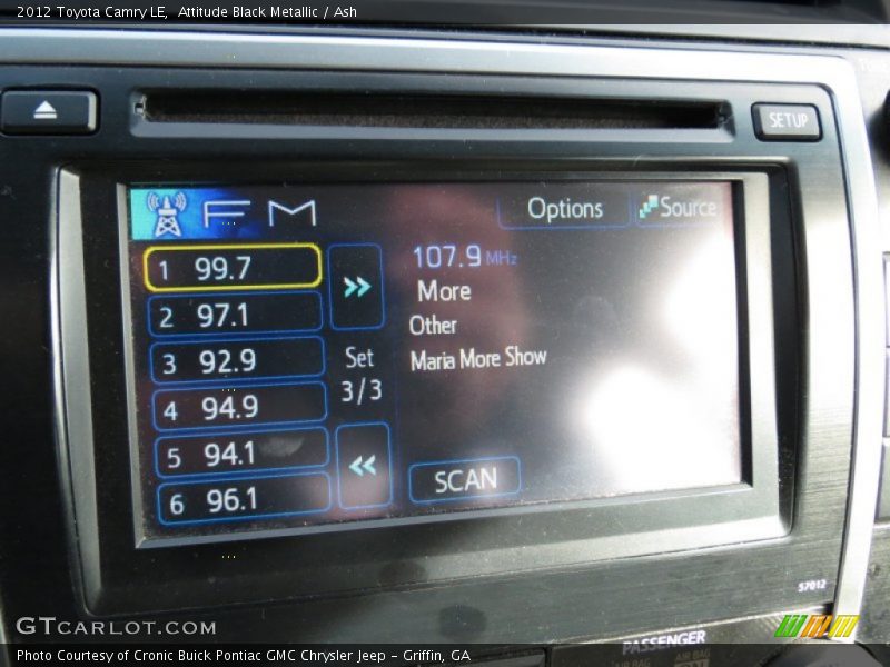 Attitude Black Metallic / Ash 2012 Toyota Camry LE