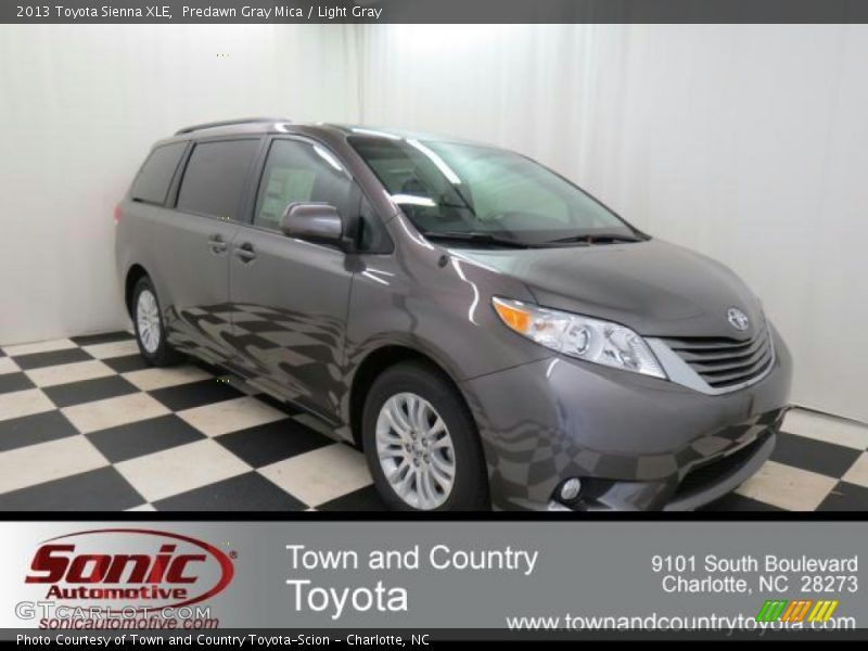 Predawn Gray Mica / Light Gray 2013 Toyota Sienna XLE