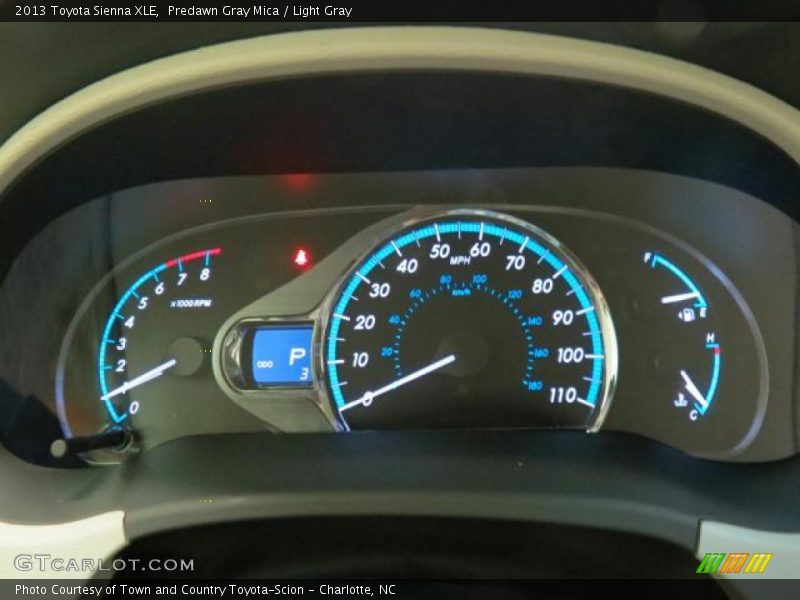 Predawn Gray Mica / Light Gray 2013 Toyota Sienna XLE