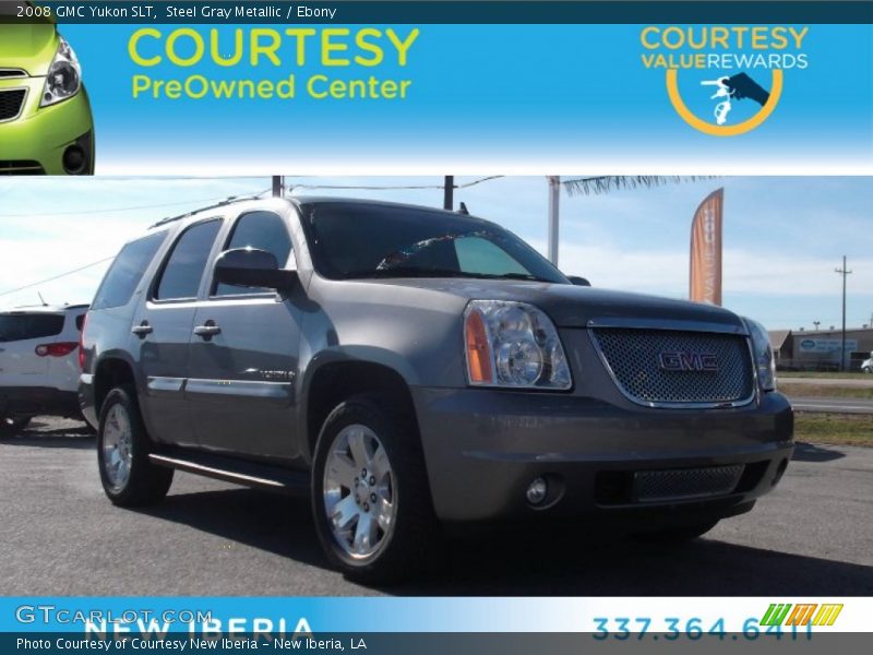 Steel Gray Metallic / Ebony 2008 GMC Yukon SLT