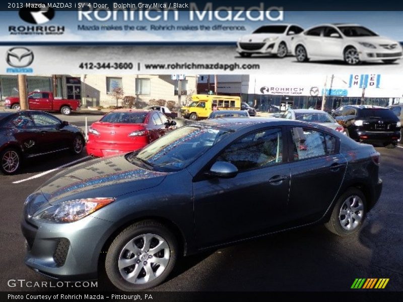 Dolphin Gray Mica / Black 2013 Mazda MAZDA3 i SV 4 Door
