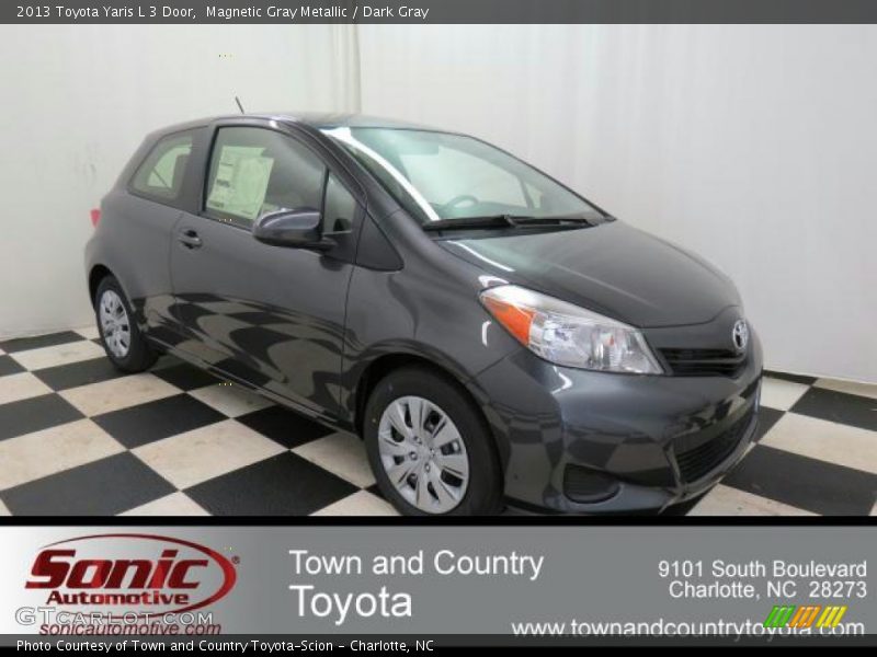 Magnetic Gray Metallic / Dark Gray 2013 Toyota Yaris L 3 Door