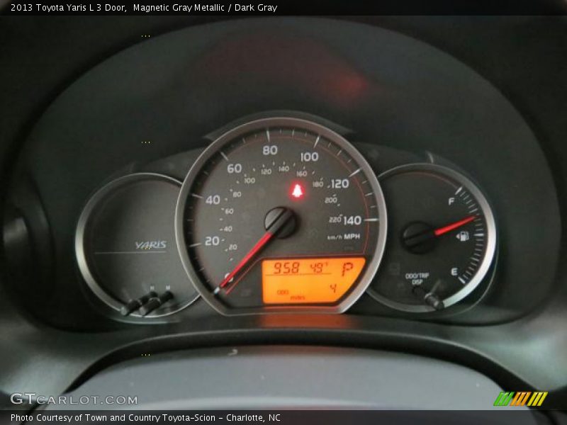 Magnetic Gray Metallic / Dark Gray 2013 Toyota Yaris L 3 Door