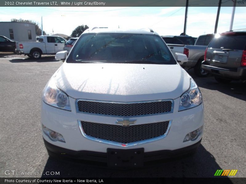 White / Light Gray/Ebony 2012 Chevrolet Traverse LTZ
