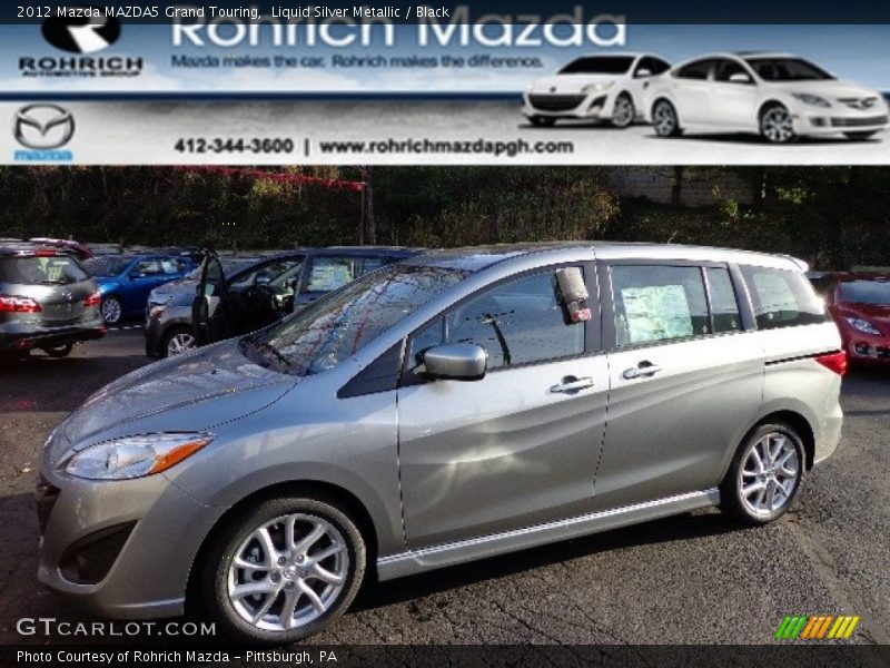 Liquid Silver Metallic / Black 2012 Mazda MAZDA5 Grand Touring