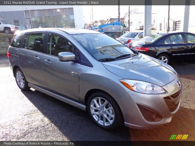 Liquid Silver Metallic / Black 2012 Mazda MAZDA5 Grand Touring