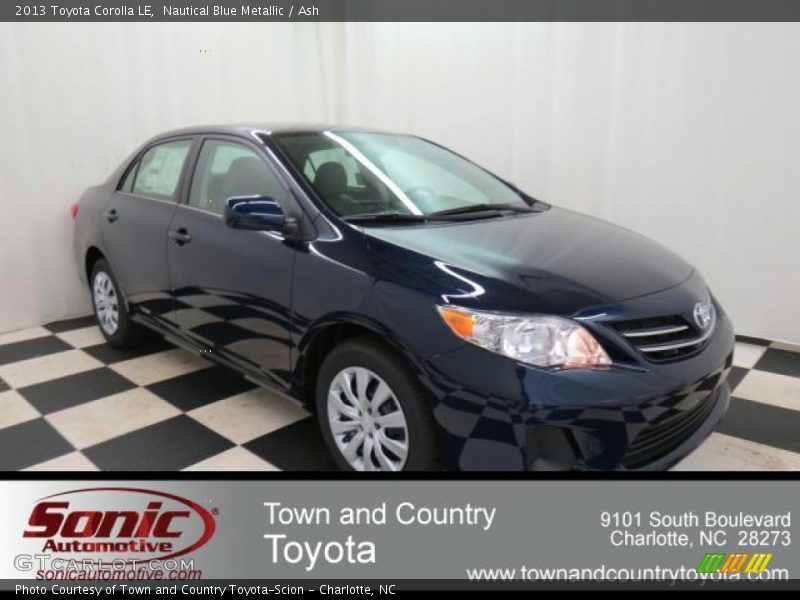 Nautical Blue Metallic / Ash 2013 Toyota Corolla LE