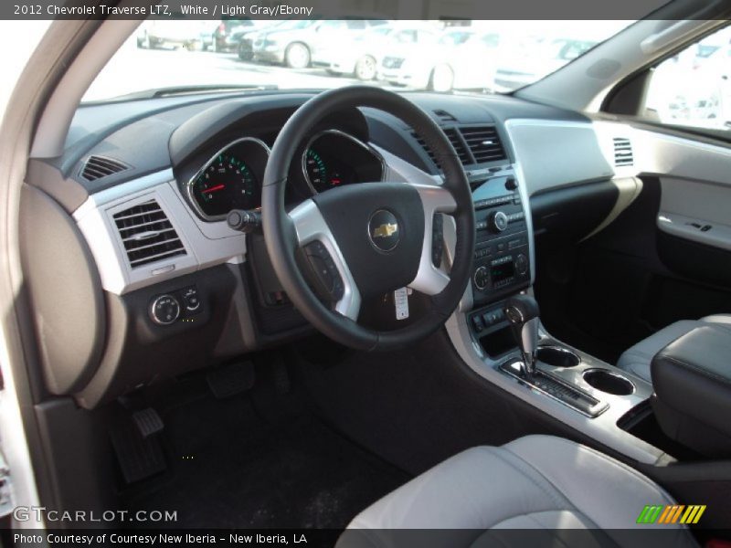 White / Light Gray/Ebony 2012 Chevrolet Traverse LTZ