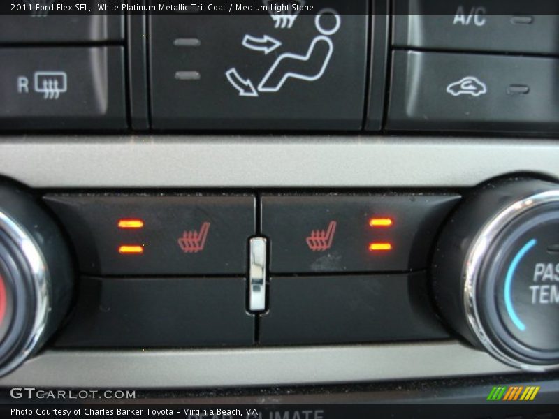 White Platinum Metallic Tri-Coat / Medium Light Stone 2011 Ford Flex SEL