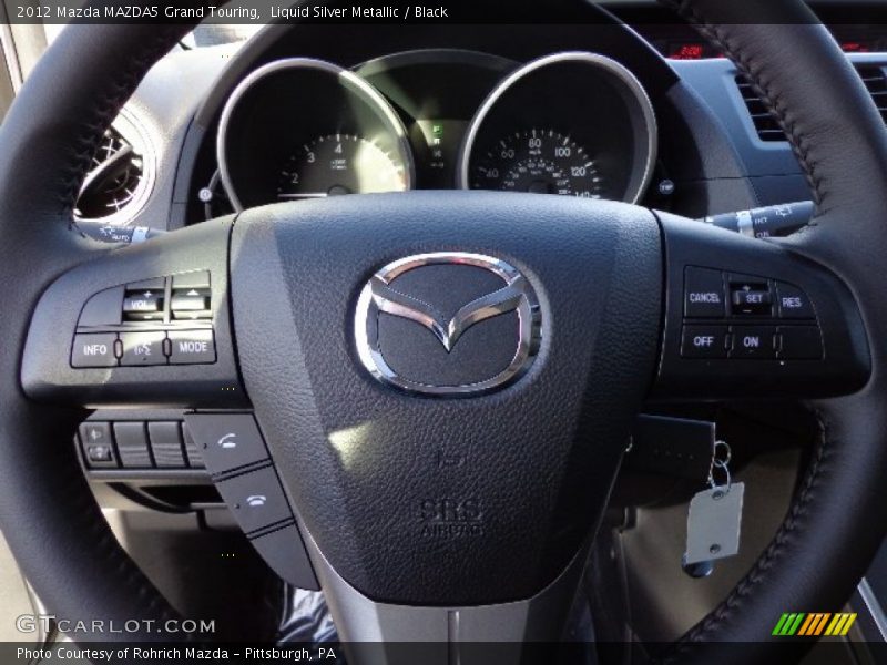 Liquid Silver Metallic / Black 2012 Mazda MAZDA5 Grand Touring