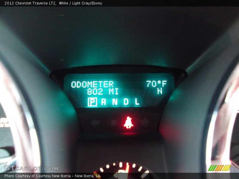 White / Light Gray/Ebony 2012 Chevrolet Traverse LTZ