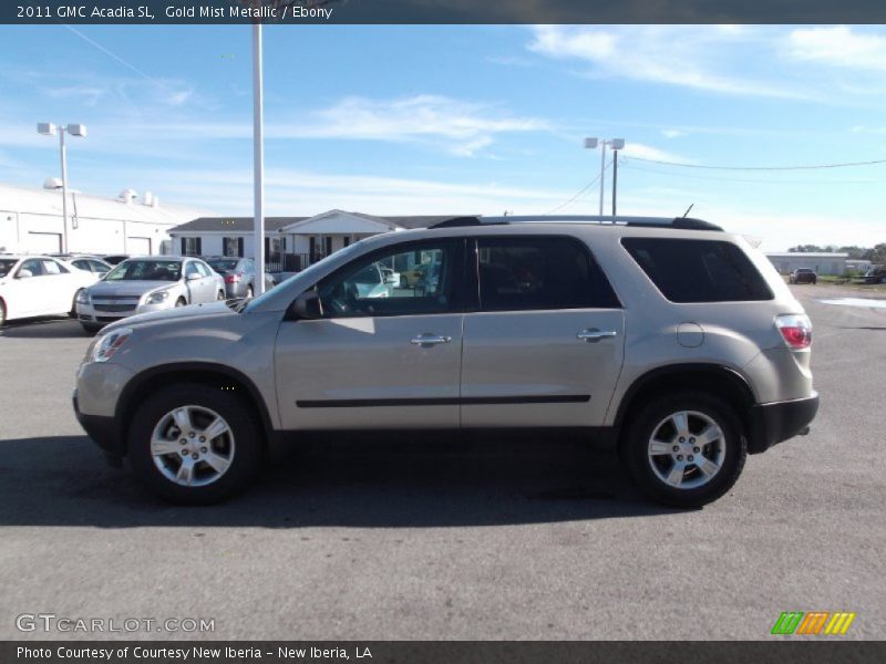 Gold Mist Metallic / Ebony 2011 GMC Acadia SL