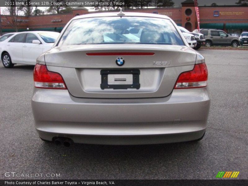 Cashmere Silver Metallic / Taupe 2011 BMW 1 Series 128i Coupe