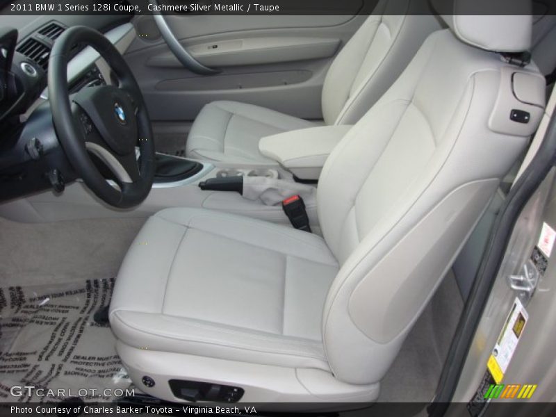 Cashmere Silver Metallic / Taupe 2011 BMW 1 Series 128i Coupe