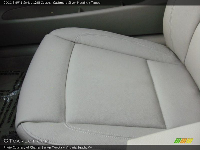 Cashmere Silver Metallic / Taupe 2011 BMW 1 Series 128i Coupe