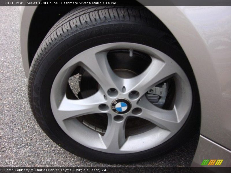 Cashmere Silver Metallic / Taupe 2011 BMW 1 Series 128i Coupe