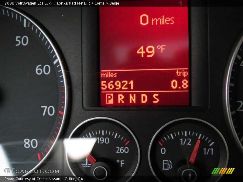 Paprika Red Metallic / Cornsilk Beige 2008 Volkswagen Eos Lux