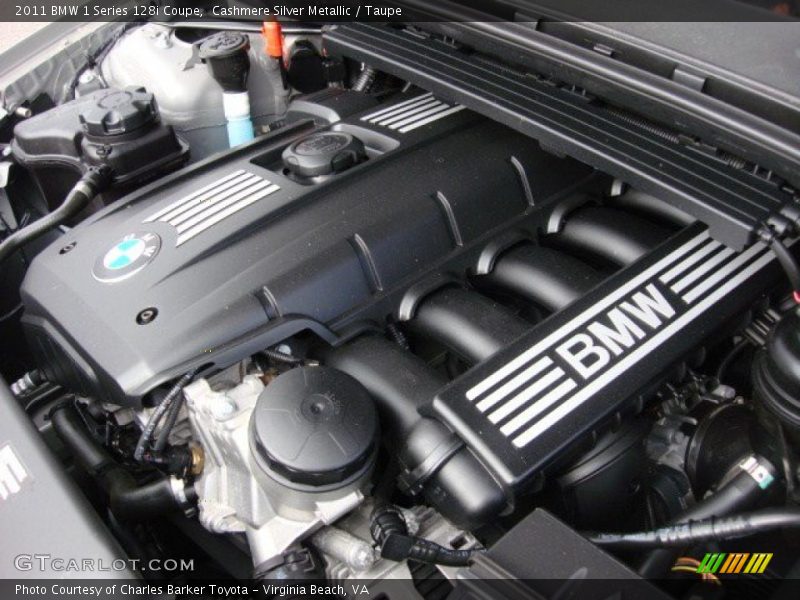 Cashmere Silver Metallic / Taupe 2011 BMW 1 Series 128i Coupe