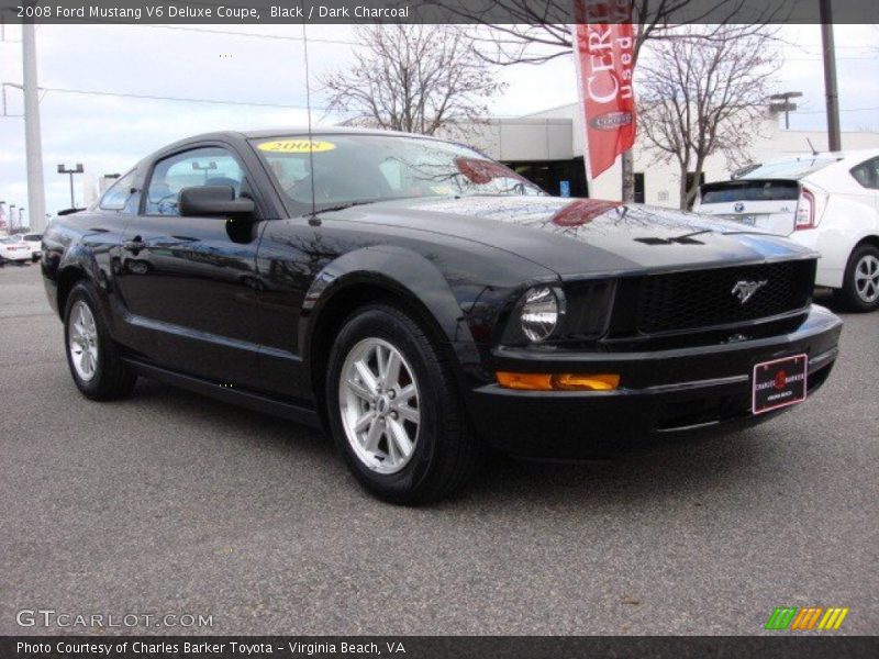 Black / Dark Charcoal 2008 Ford Mustang V6 Deluxe Coupe