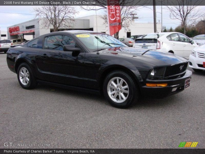 Black / Dark Charcoal 2008 Ford Mustang V6 Deluxe Coupe