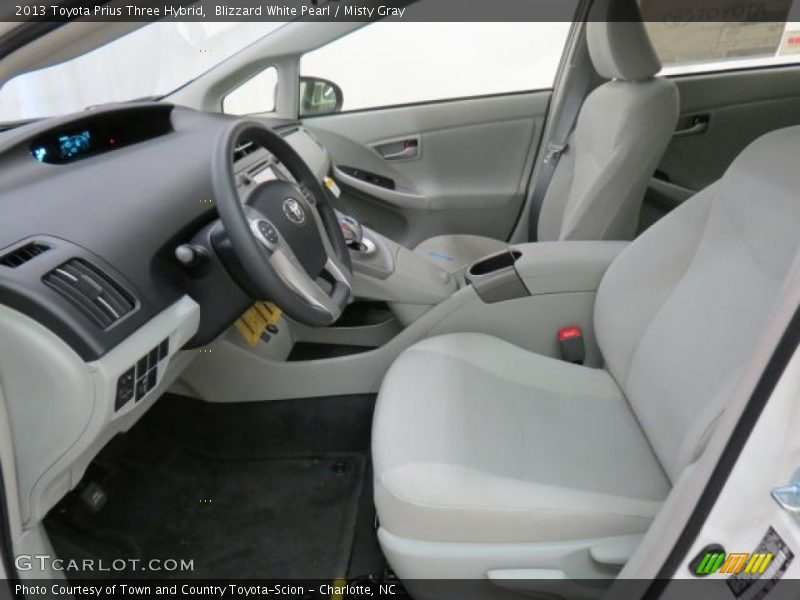 Blizzard White Pearl / Misty Gray 2013 Toyota Prius Three Hybrid