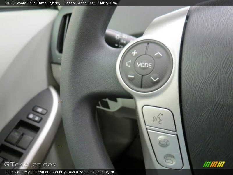 Blizzard White Pearl / Misty Gray 2013 Toyota Prius Three Hybrid