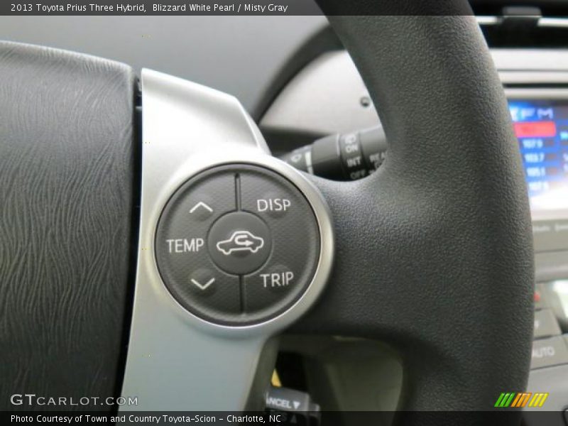 Blizzard White Pearl / Misty Gray 2013 Toyota Prius Three Hybrid