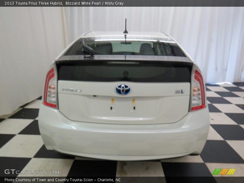 Blizzard White Pearl / Misty Gray 2013 Toyota Prius Three Hybrid