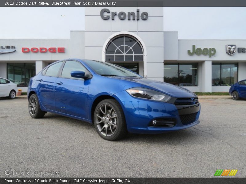 Blue Streak Pearl Coat / Diesel Gray 2013 Dodge Dart Rallye