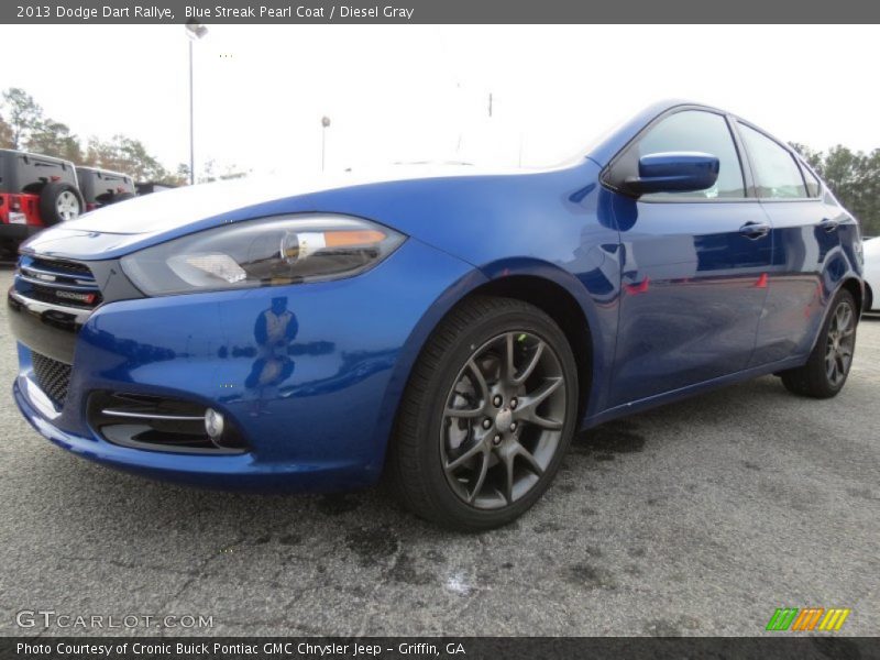 Blue Streak Pearl Coat / Diesel Gray 2013 Dodge Dart Rallye