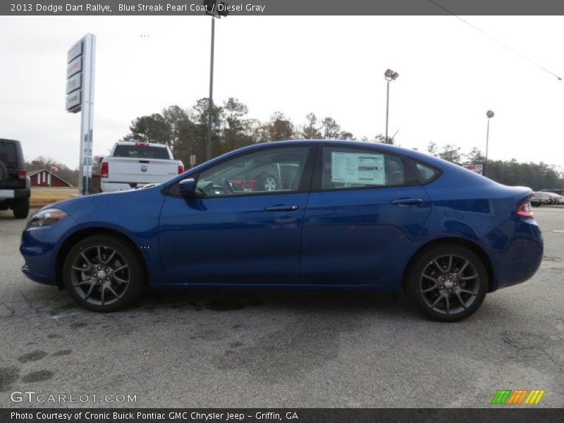 Blue Streak Pearl Coat / Diesel Gray 2013 Dodge Dart Rallye