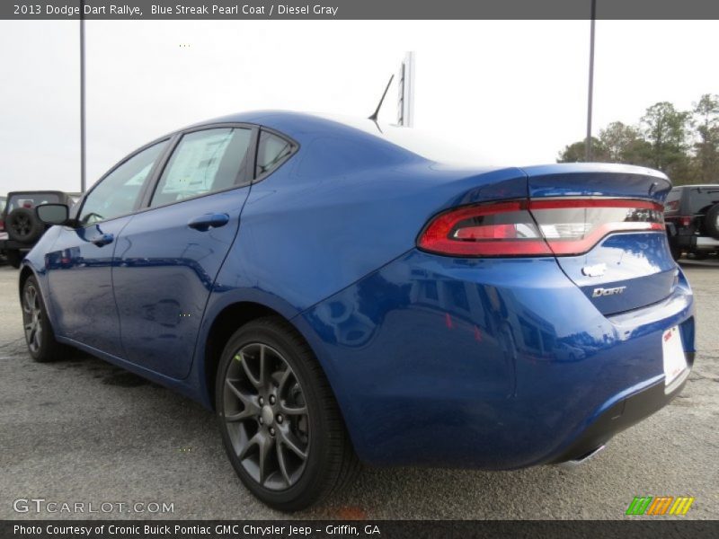 Blue Streak Pearl Coat / Diesel Gray 2013 Dodge Dart Rallye