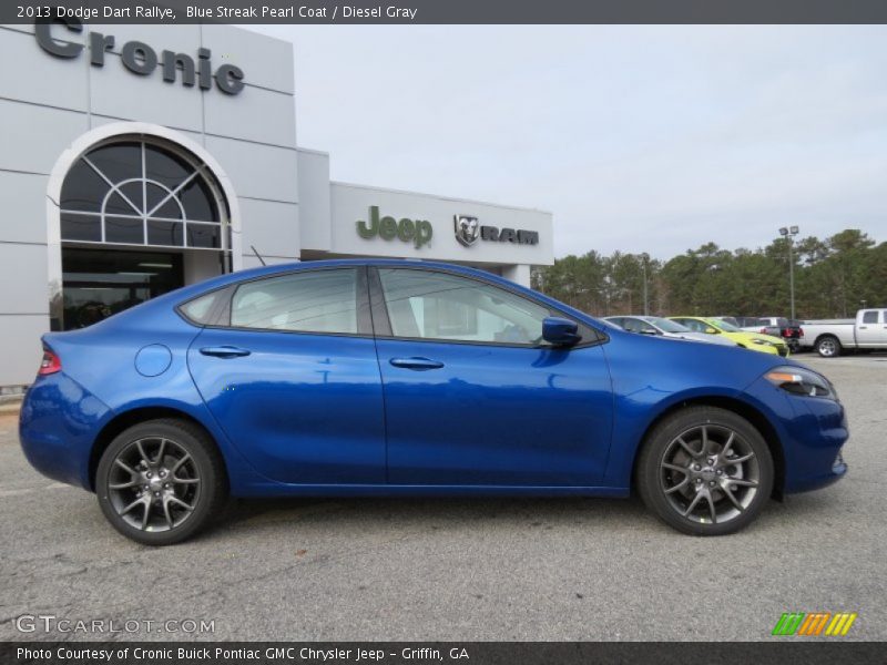 Blue Streak Pearl Coat / Diesel Gray 2013 Dodge Dart Rallye