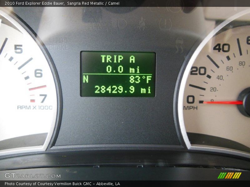 Sangria Red Metallic / Camel 2010 Ford Explorer Eddie Bauer