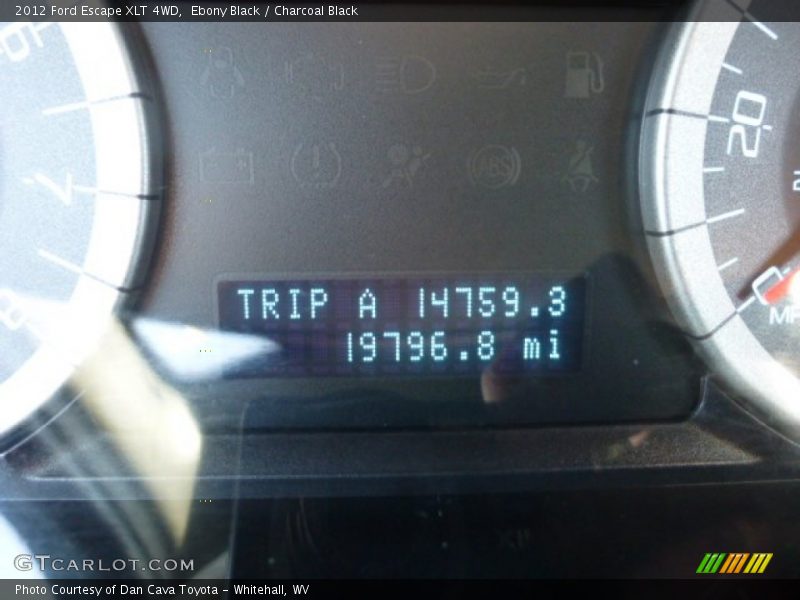 Ebony Black / Charcoal Black 2012 Ford Escape XLT 4WD