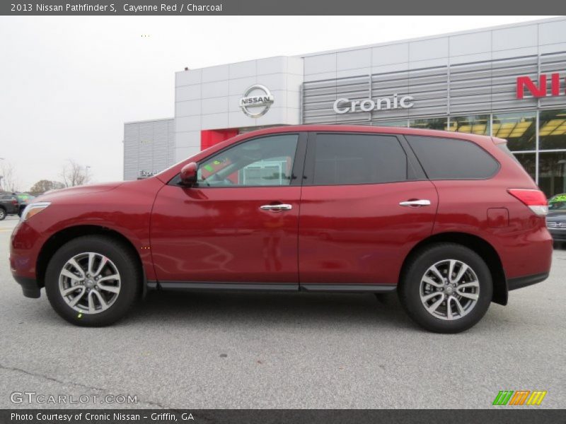 Cayenne Red / Charcoal 2013 Nissan Pathfinder S