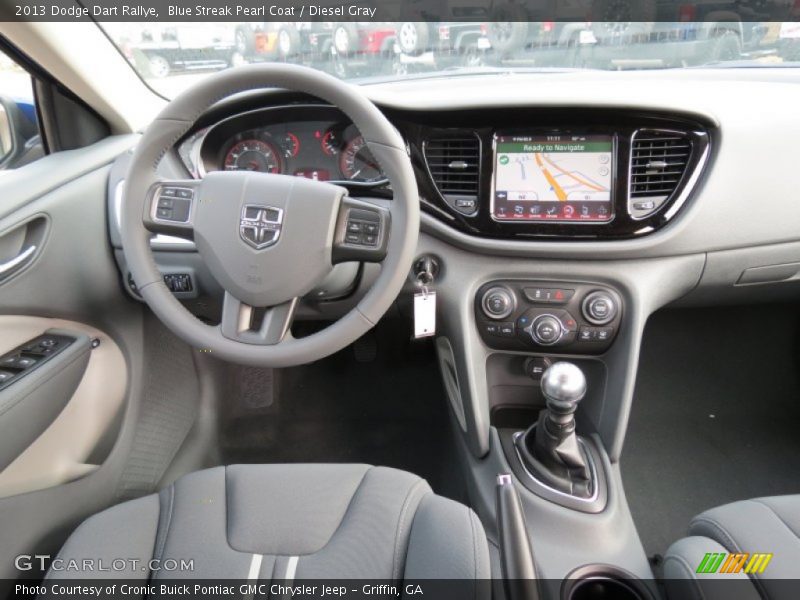 Blue Streak Pearl Coat / Diesel Gray 2013 Dodge Dart Rallye