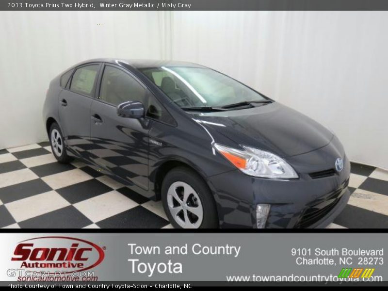 Winter Gray Metallic / Misty Gray 2013 Toyota Prius Two Hybrid